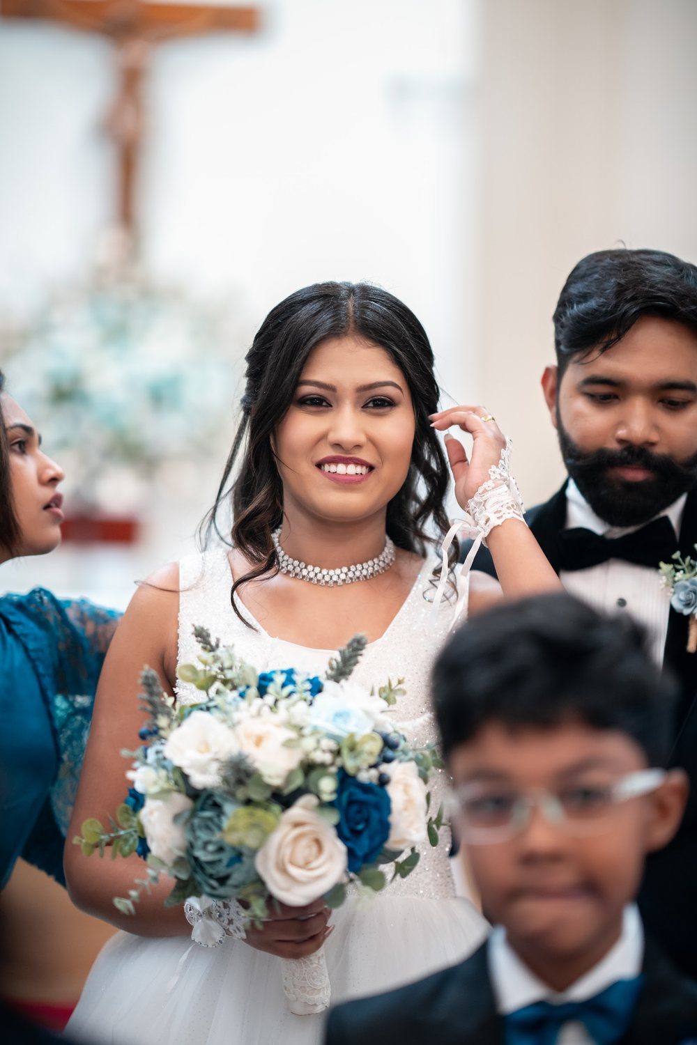 Couple at the altar — Dubai wedding