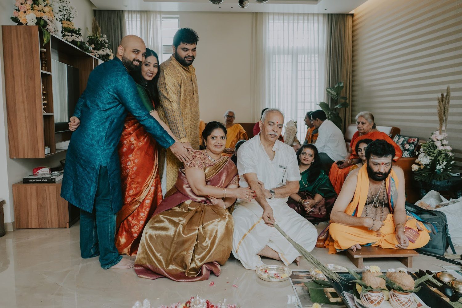 House warming — family at the ceremony