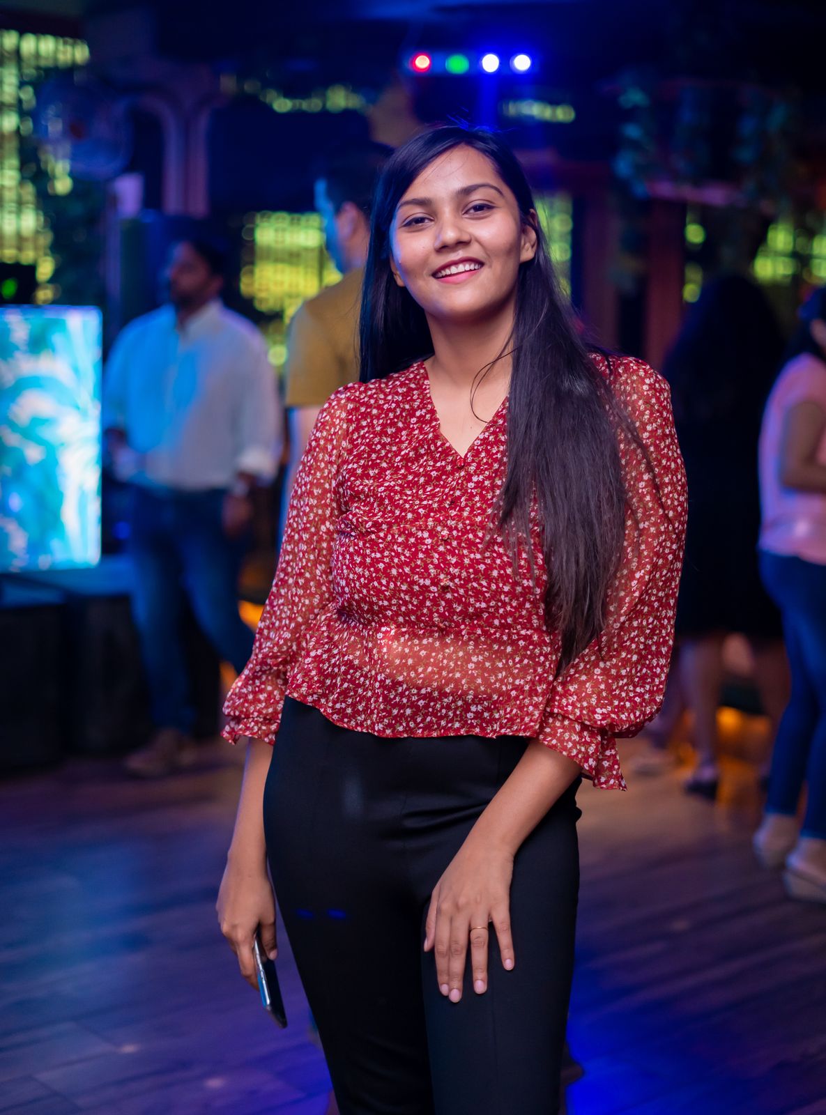 Friday night — red blouse portrait