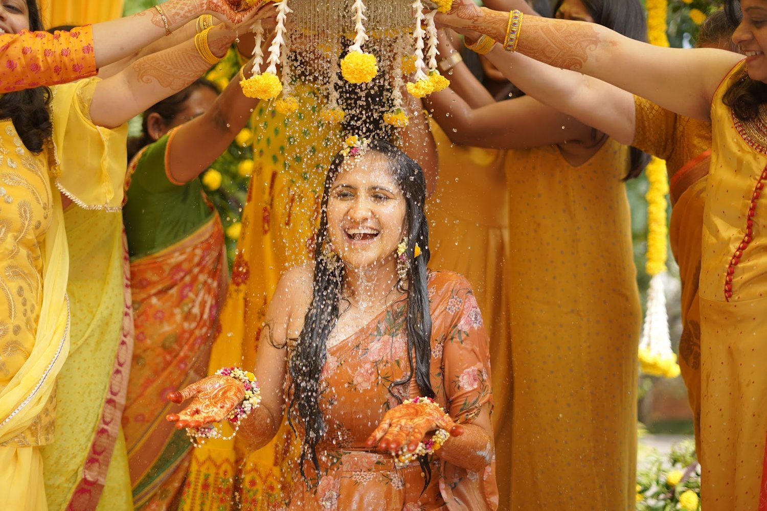 Haldi ceremony — the pour