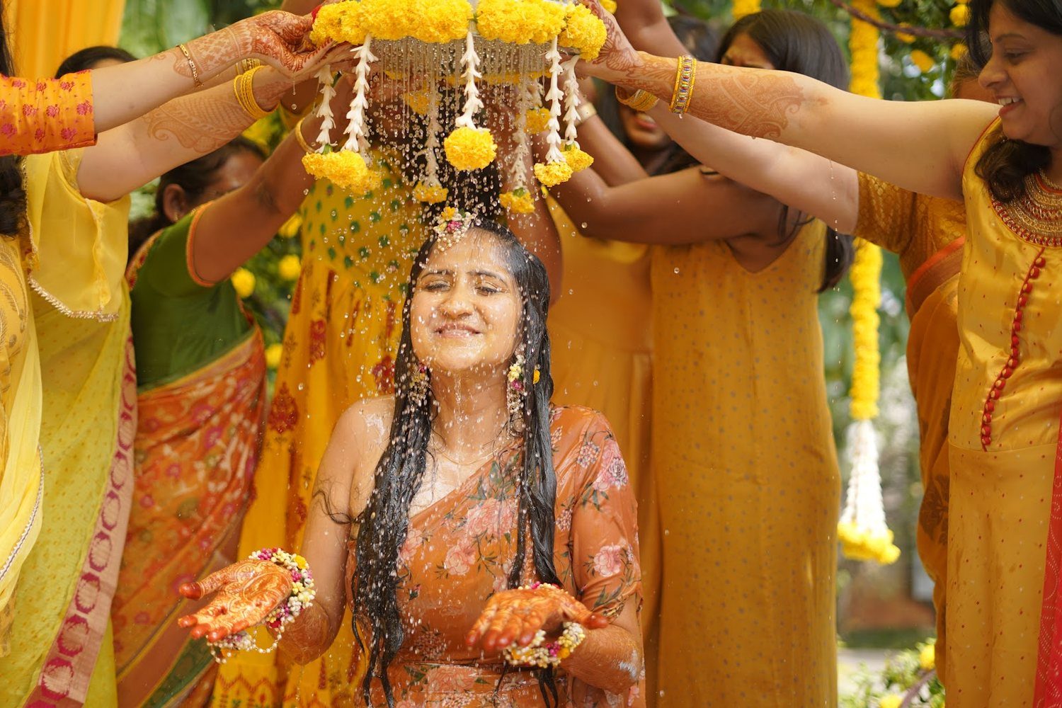 Haldi ceremony — the pour