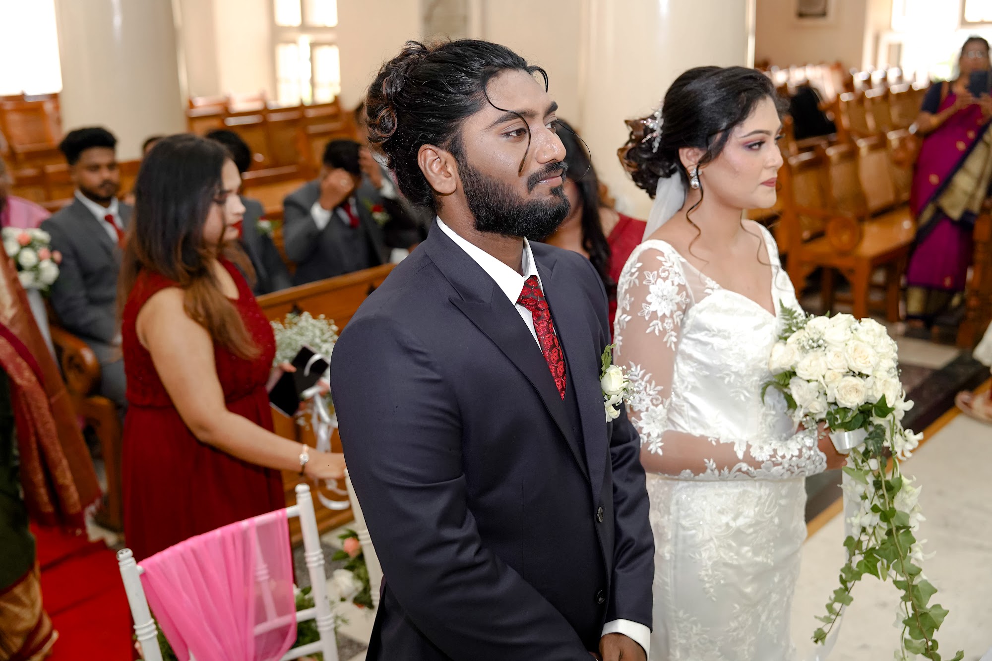 Couple at the church ceremony