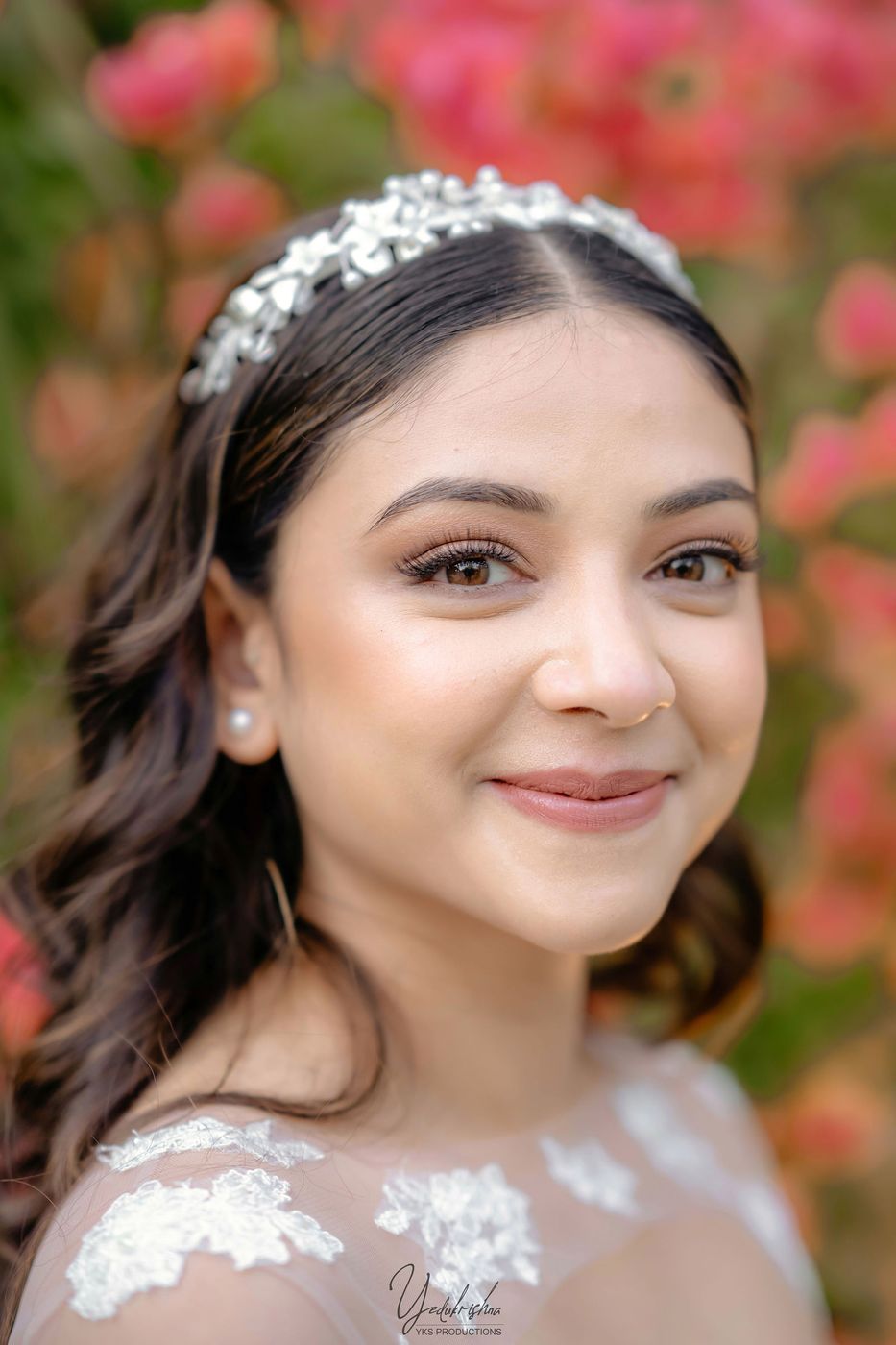 Bridal portrait in lace