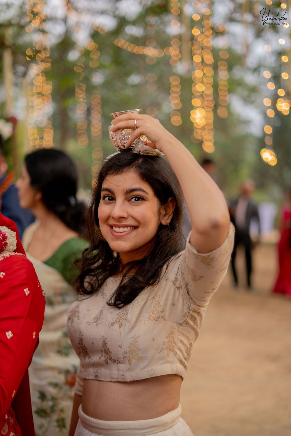 A guest dancing in the procession